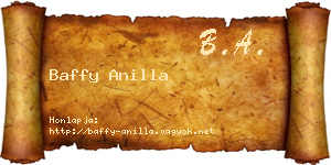 Baffy Anilla névjegykártya